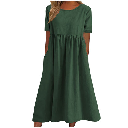 Damen lässiges Maxikleid mit Taschen Stalluxe