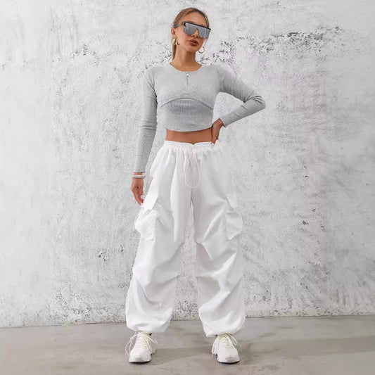 Damen Cargo-Hose im urbanen Utility-Stil mit seitlichen Taschen Stalluxe