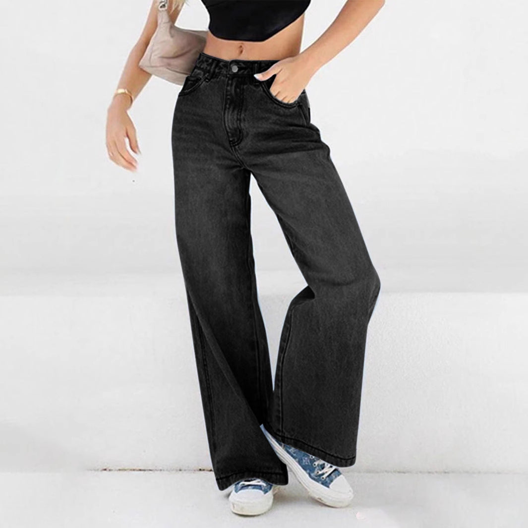 Damen Weit geschnittene Jeanshose im Vintage-Stil Stalluxe