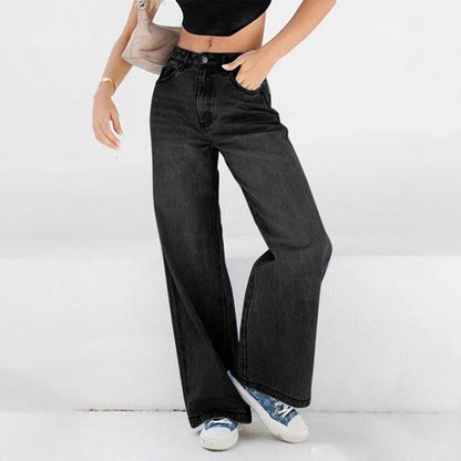 Damen Weit geschnittene Jeanshose im Vintage-Stil Stalluxe