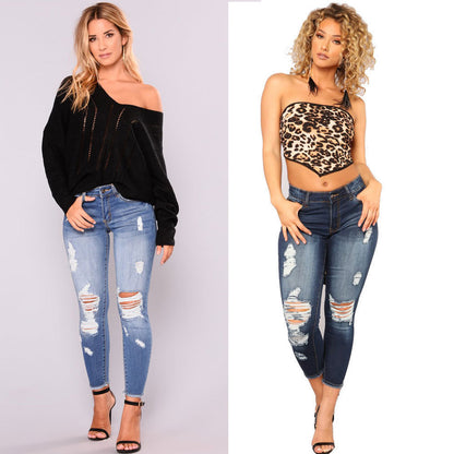 Damen Skinny Jeans mit angesagtem Destroyed-Look Stalluxe