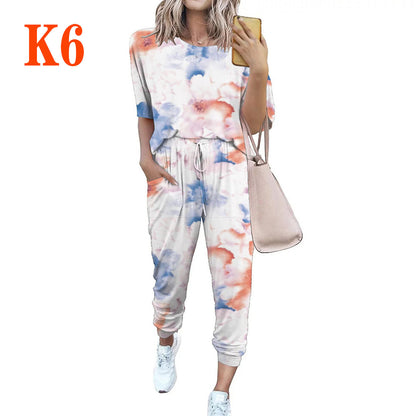 Damen Leichter Freizeit-Jumpsuit mit einem auffälligen Batik-Muster und praktischen Taschen Stalluxe