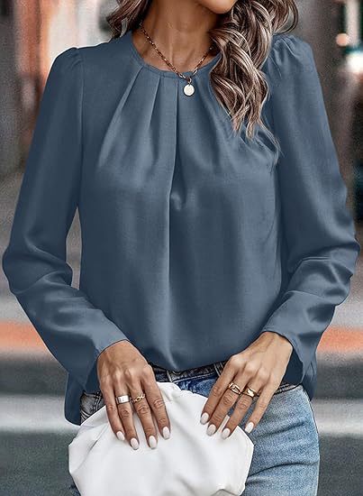 Damen Bluse mit eleganter Drapierung Stalluxe