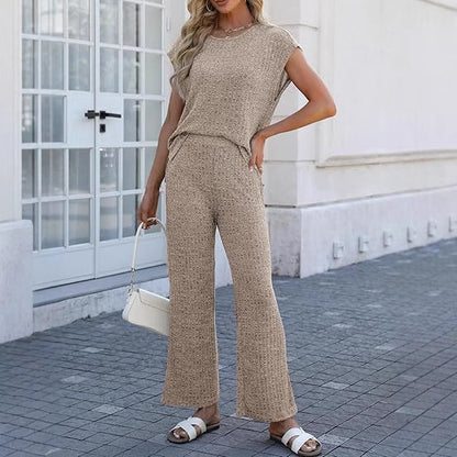 Damen gestrickter Zweiteiler-Anzug Stalluxe