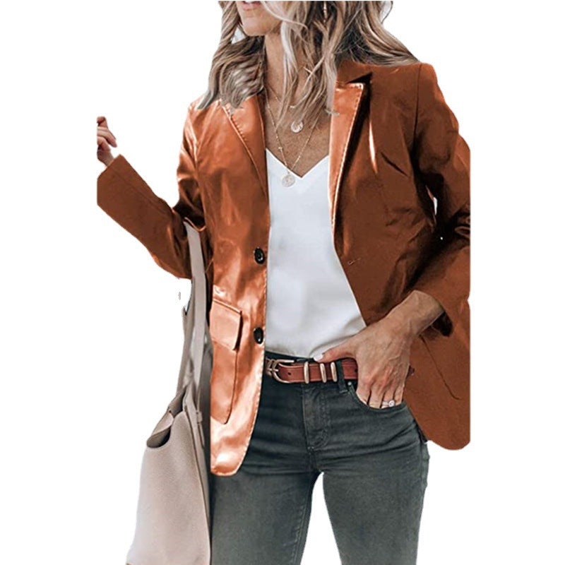 Damen eleganter Blazer mit zwei Taschen und zeitlosem Schnitt Stalluxe