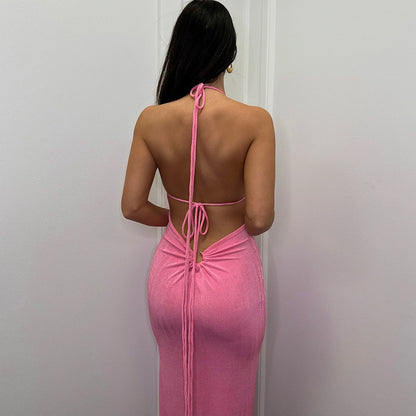 Damen Elegantes Maxikleid mit verstellbaren Trägern und raffiniertem Ausschnitt Stalluxe