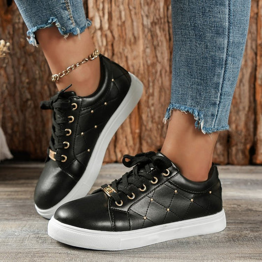 Damen Sportliche Sneakers im eleganten Steppmuster Stalluxe