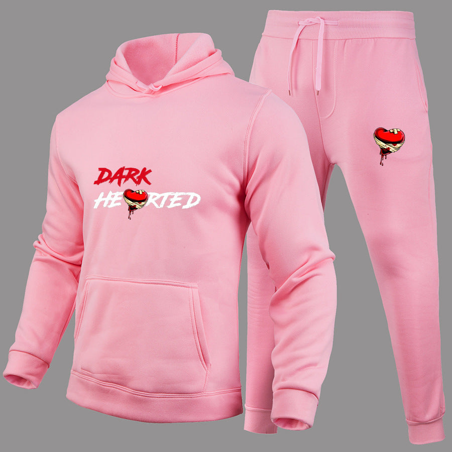 Damen Hoodie- und Jogginghose Set mit kreativem Herzmotiv Stalluxe