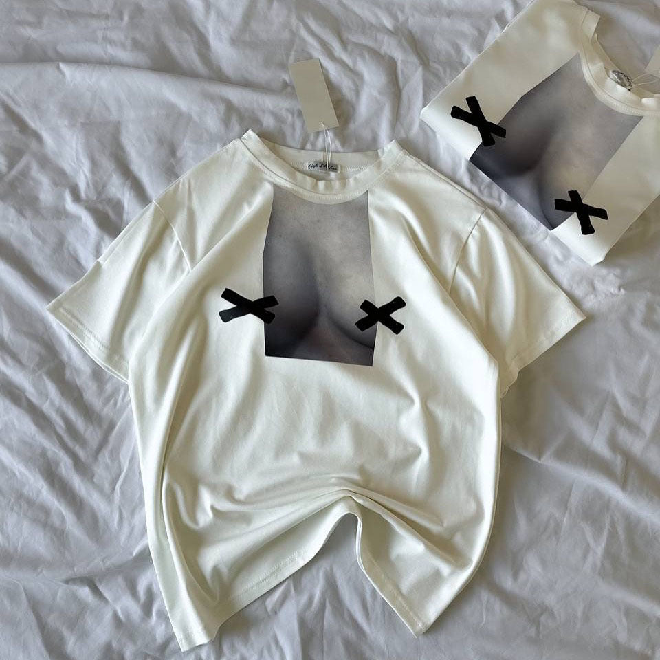 Damen Streetwear T-Shirt Stalluxe Weiß