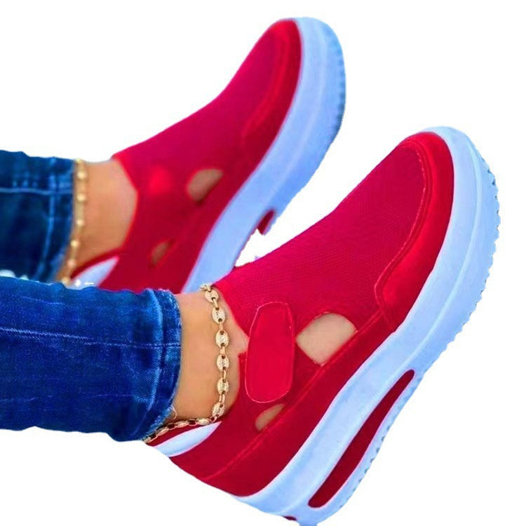 Damen Atmungsaktive Slip-On Sneakers mit elegantem Klettverschluss und ergonomischer Dämpfung Stalluxe
