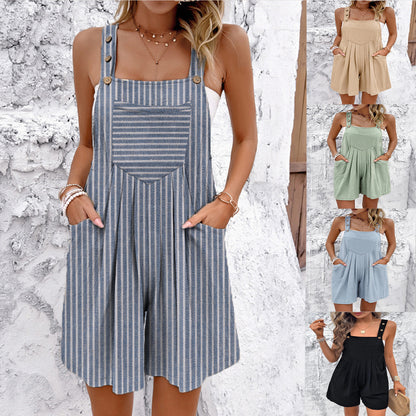 Damen Overall mit Taschen und Knopfdetails Stalluxe