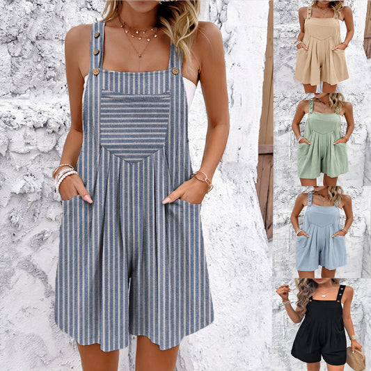 Damen Overall mit Taschen und Knopfdetails Stalluxe