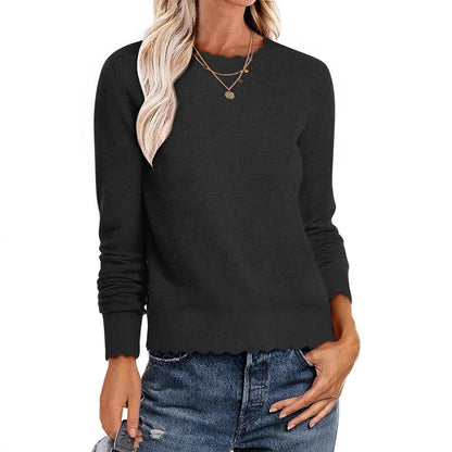Damen Sweater mit Wellenkante Stalluxe