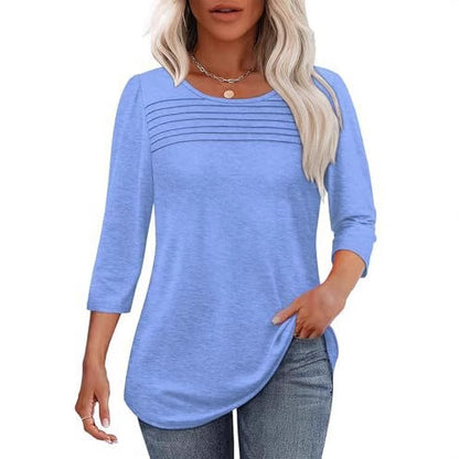 Damen Elegant geschnittenes Oberteil mit gerafften Details Stalluxe