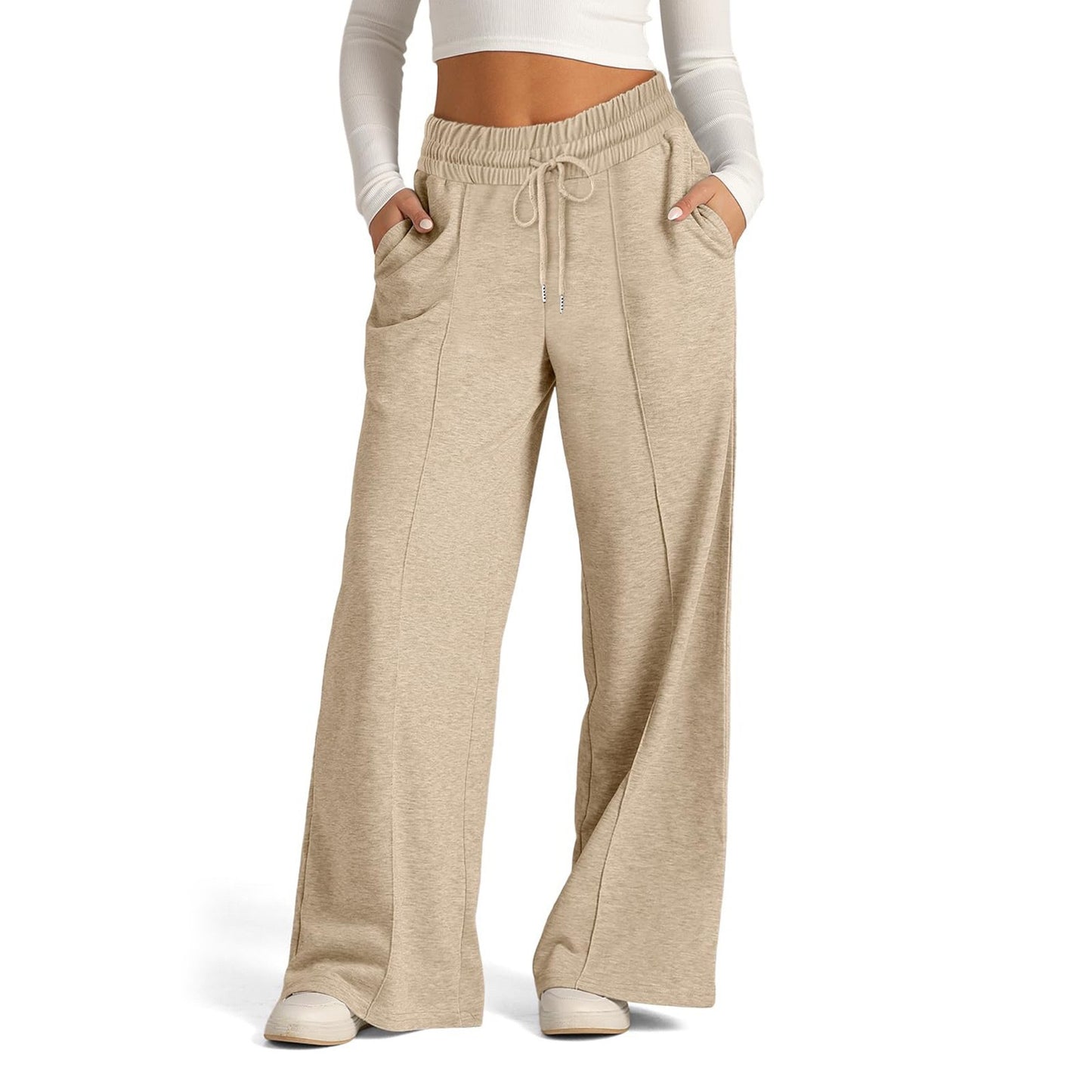 Damen Weite Freizeithose mit elastischem Bund und praktischen Seitentaschen Stalluxe
