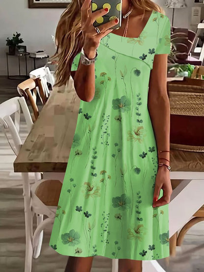 Damen Sommerkleid mit floralem Design und weitem Schnitt Stalluxe
