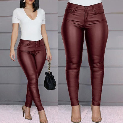 Damen figurbetonte Jeans mit Hochglanz-Finish Stalluxe