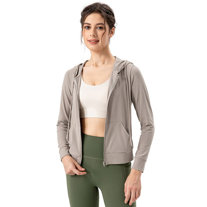 Damen Sportliche Kapuzenjacke mit Reißverschluss und praktischen Taschen Stalluxe