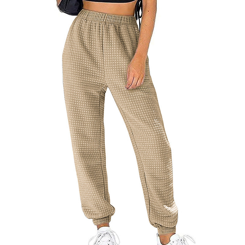 Damen Waffelstrick Jogginghose Stalluxe