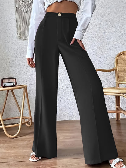 Damen Elegante und weite Hose mit hohem Bund Stalluxe