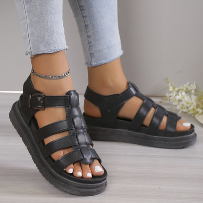 Damen Sportliche Slippers mit verstellbaren Riemen und rutschfester Sohle Stalluxe