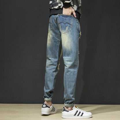 Herren Ripped Slim Fit Jeans im lässigen Streetstyle Stalluxe