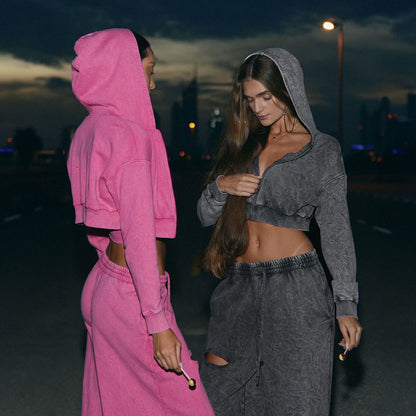 Damen Sportliches Sweatshirt- und Hosen-Set Stalluxe