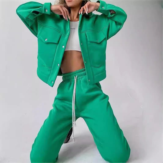 Damen Freizeit-Jogginganzug mit lässiger Passform und praktischen Taschen Stalluxe