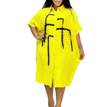 Damen Oversized Hemdbluse mit modischen Details und Kontrastträgern Stalluxe