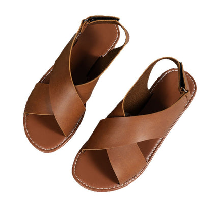 Damen Riemchen-Sandalen mit einem modernem Querdesign Stalluxe