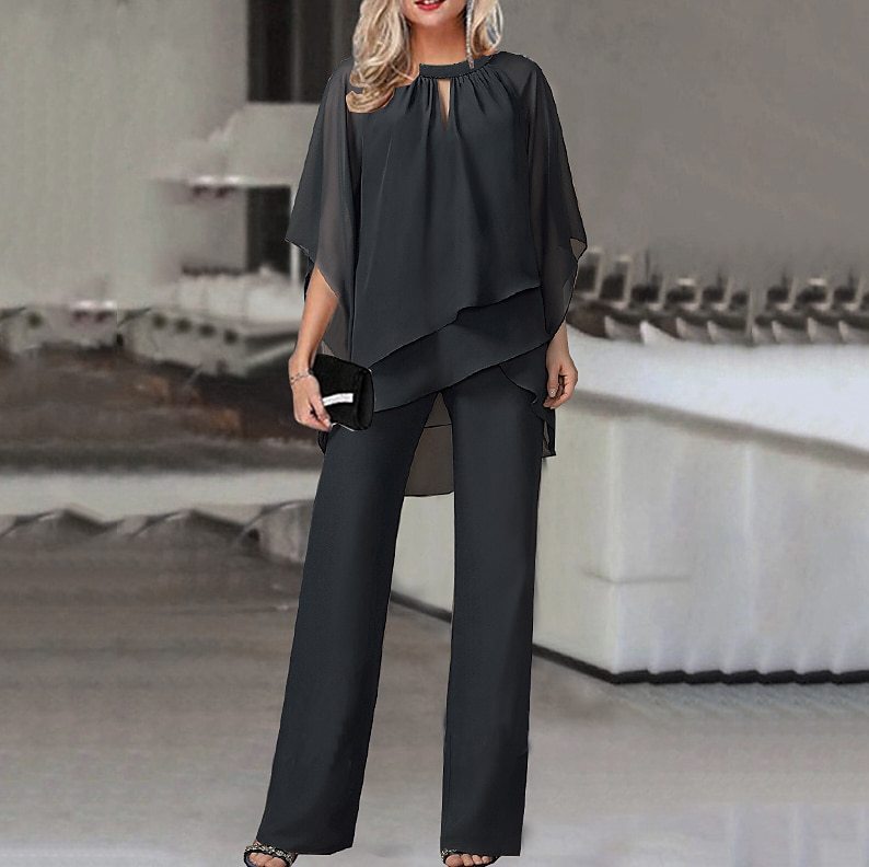 Damen Set aus luftiger Tunika und eleganten Palazzo-Hosen Stalluxe