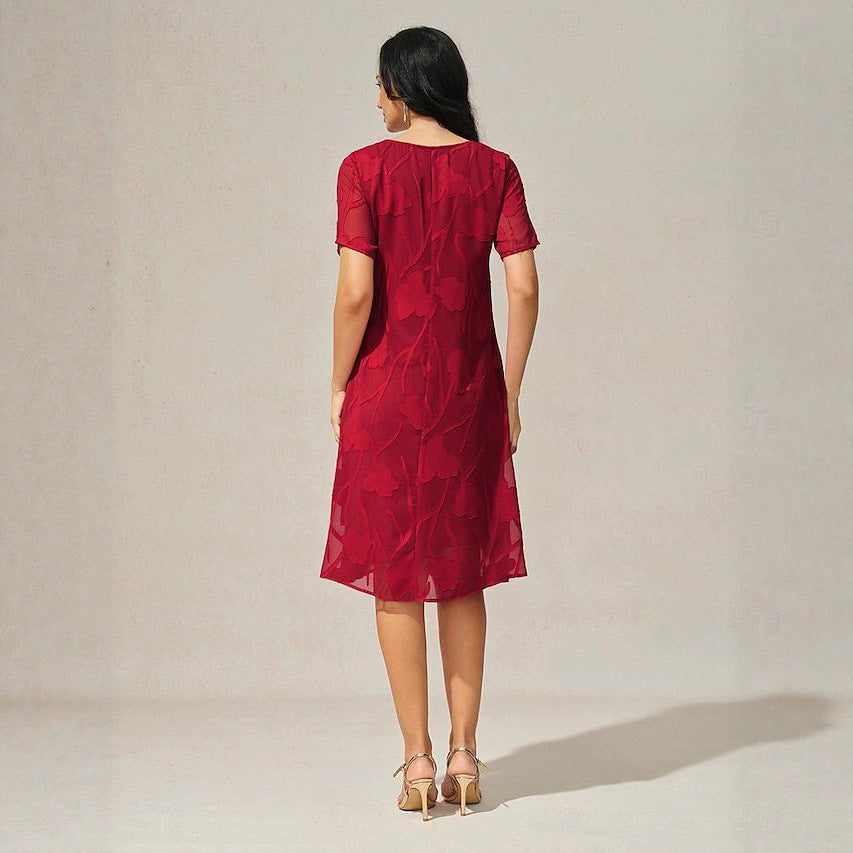 Damen Chic fließendes Kleid mit floralem Transparenzdesign Stalluxe