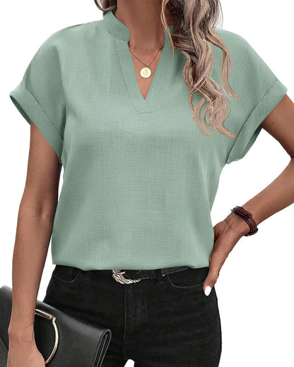 Damen lässige Bluse mit Stehkragen Stalluxe