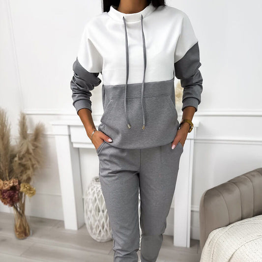 Damen modischer Freizeitanzug in lässigem Schnitt mit hohem Kragen und praktischen Taschen Stalluxe