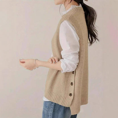 Damen Strickbluse mit Knopfdetails und modernem Schnitt Stalluxe