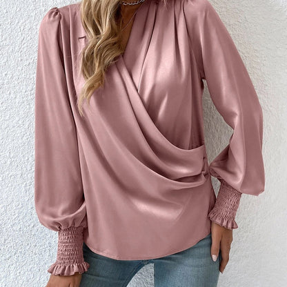 Damen Wickelbluse mit farbenfrohem Paisleymuster Stalluxe
