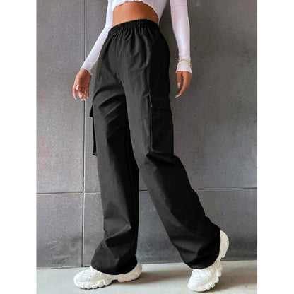 Damen Cargo-Hose mit seitlichen Taschen und elastischem Bund Stalluxe