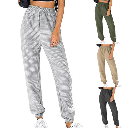 Damen Waffelstrick Jogginghose Stalluxe