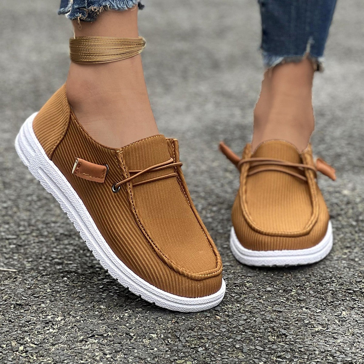 Damen Slip-On Freizeitschuhe mit rutschfester Sohle und atmungsaktivem Obermaterial Stalluxe