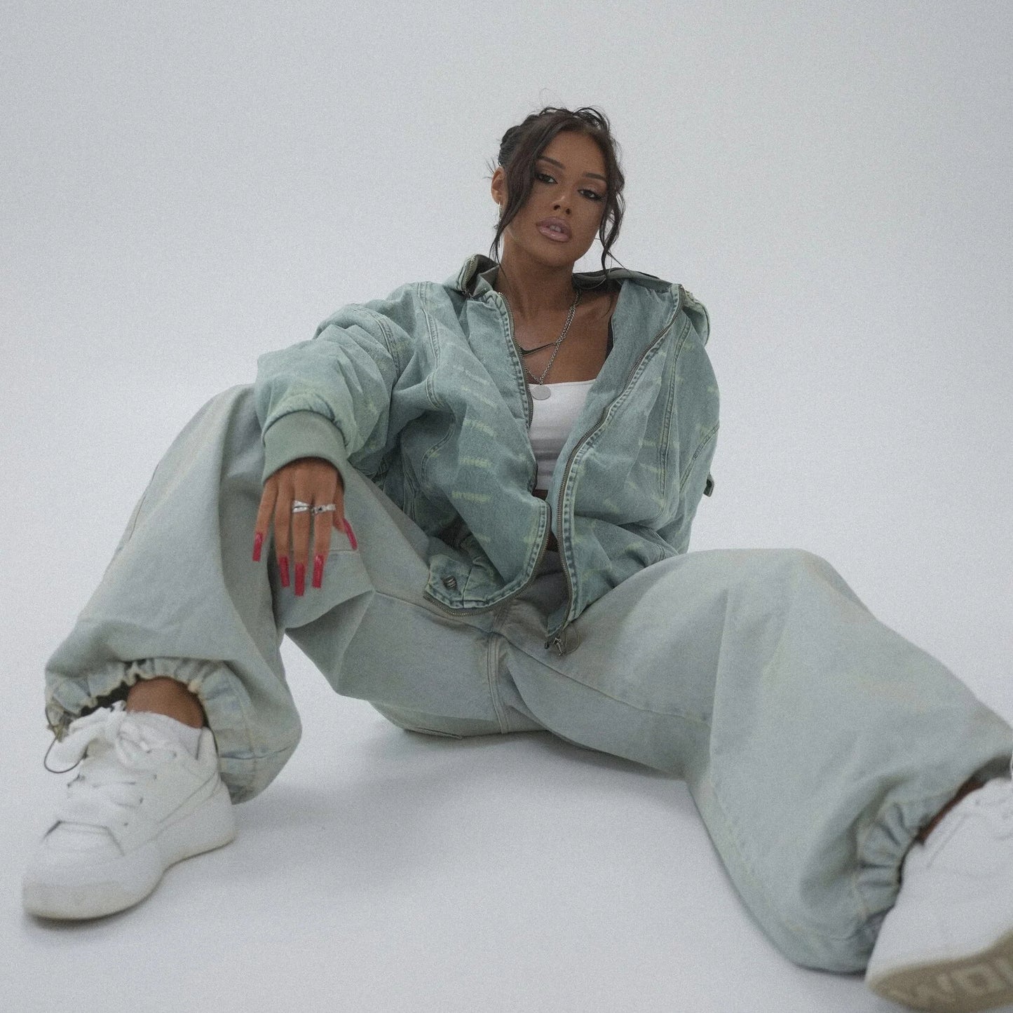 Damen Oversized Denimjacke mit einzigartigem Design Stalluxe