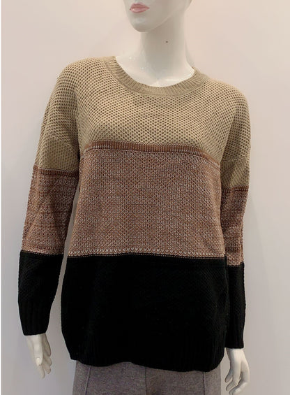 Damen Strickpullover in lässigem Farbblockdesign Stalluxe