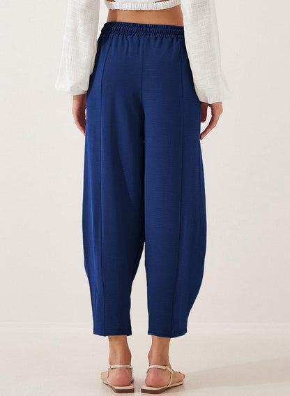 Damen Bequeme und luftige Freizeithose mit elastischem Bund und Seitentaschen Stalluxe