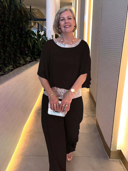 Damen Glamouröses Abendkleid mit eleganter Pailletten-Verzierung Stalluxe