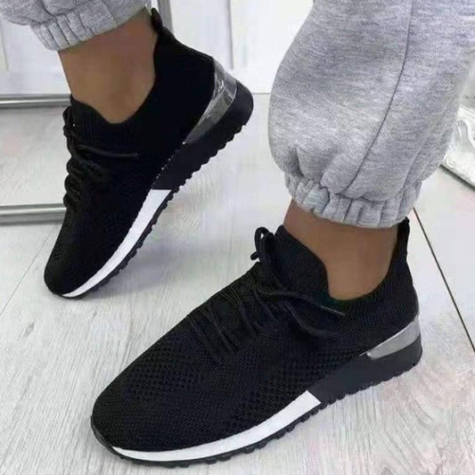 Damen Atmungsaktive Lifestyle Sneakers mit hochflexiblem Strickoberteil und rutschfester Sohle Stalluxe