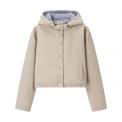 Damen Übergangsjacke mit Kapuze und praktischen Taschen Stalluxe
