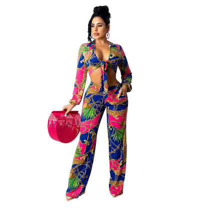 Damen Eleganter Jumpsuit mit floralem Design und raffiniertem Cut-Out Stalluxe