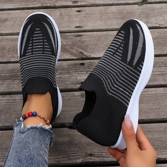 Damen Komfortable Slip-On Sneakers mit atmungsaktivem Obermaterial Stalluxe