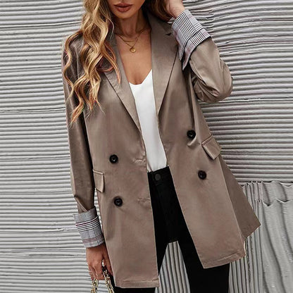Damen Modischer Blazer mit doppelter Knopfleiste und eleganten Details Stalluxe