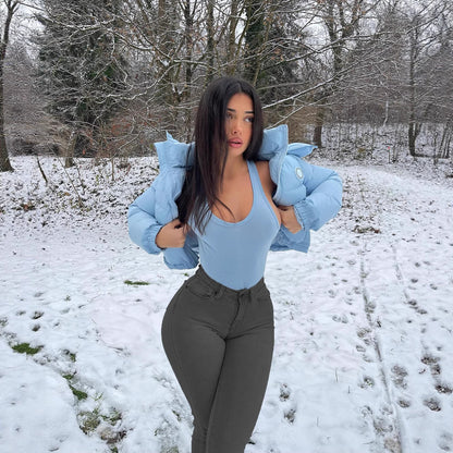 Damen Figurformende Jeanshose mit hohem Bund Stalluxe