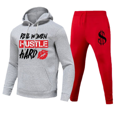 Damen Hoodie- und Jogginghose-Set mit motivierendem Schriftzug Stalluxe